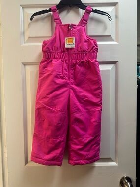 healthtex Hot Pink Kids Insulated Snow Overalls